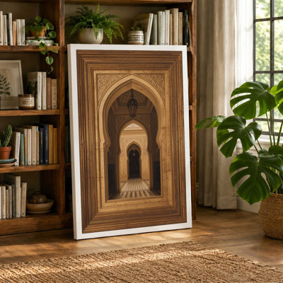 Archway to Infinity Art Deco 1 Piece Wrapped Canvas Wall Art