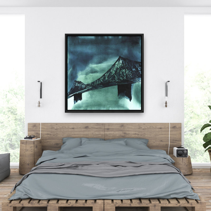 "Pont Montréal-Montréal" sur toile, Vert