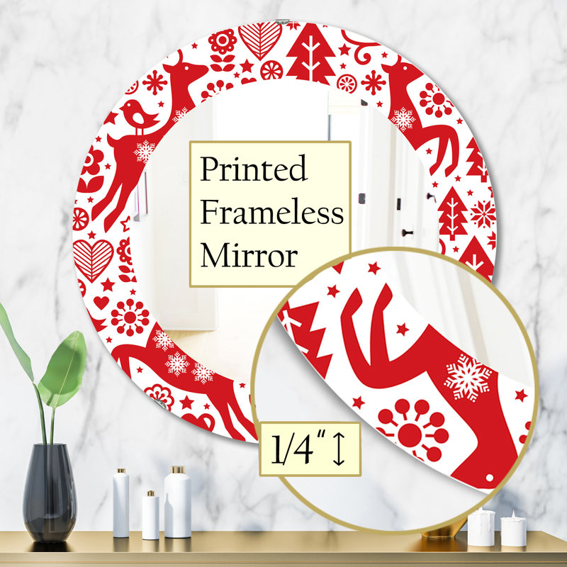 Miroir d'appoint mural Christmas II, H 31,5 po x l po