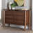 Caasi Japandi Walnut Brown Wood 6-Drawer Dresser