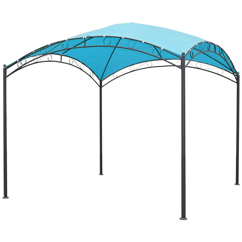 Patson 10 Ft. W x 10 Ft. D Steel Party Tent, Aqua Blue