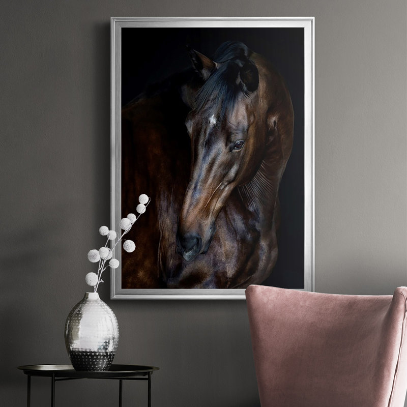 " Sunlit Horses I ", Silver, 30.5" H x 22.5" W x 1" D