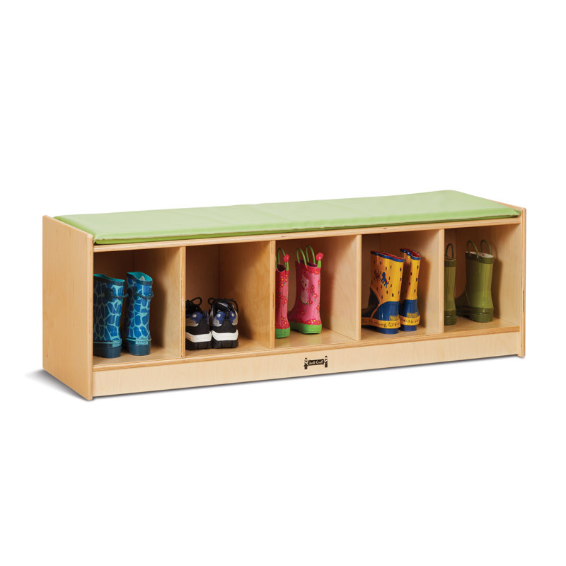 Jonti-Craft® 5 Section Bench Locker, Green
