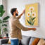 Golden Daisy Trio Botanical - Wrapped Canvas-1804659484-1804659463