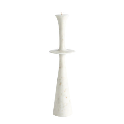Center Flair Candle Stand-White