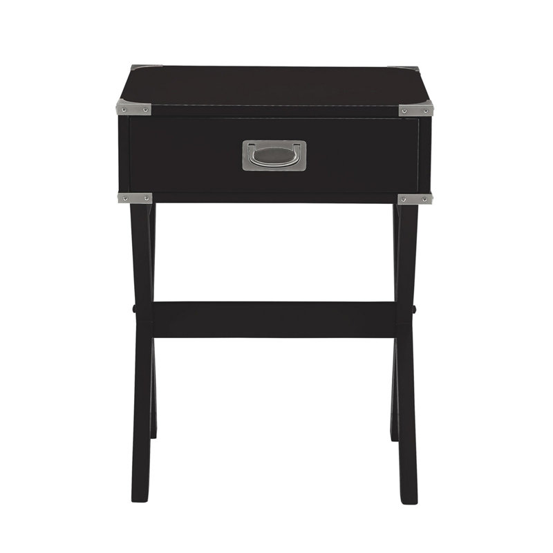 Modern Minimalist Side Table, Black