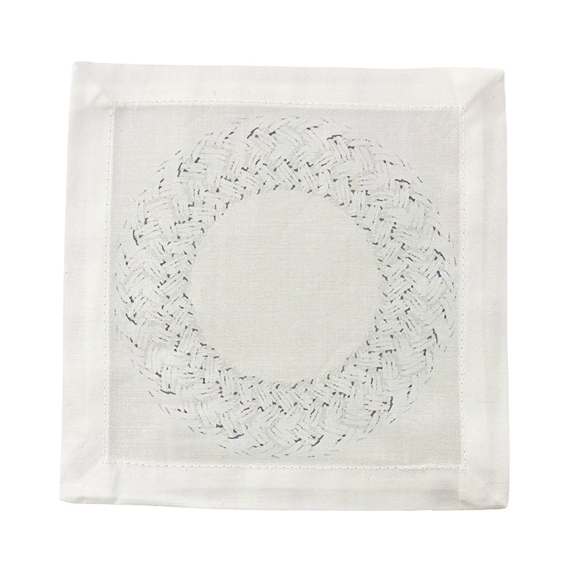Raffia Cotton Sateen Cocktail Napkins