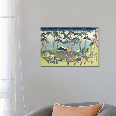 Hodogaya On The Tokaido Road by Katsushika Hokusai - Wrapped Canvas Print