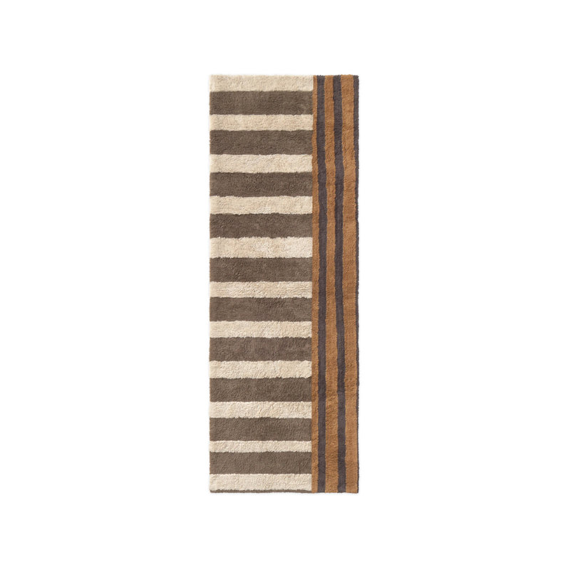 Color ON Hand Tufted Cotton Striped Area Rug, Runner 2'8" x 7'7"