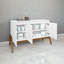 Buffet en bois massif de style Mid-Century 49 po avec 4 tablettes Gales-1299260601