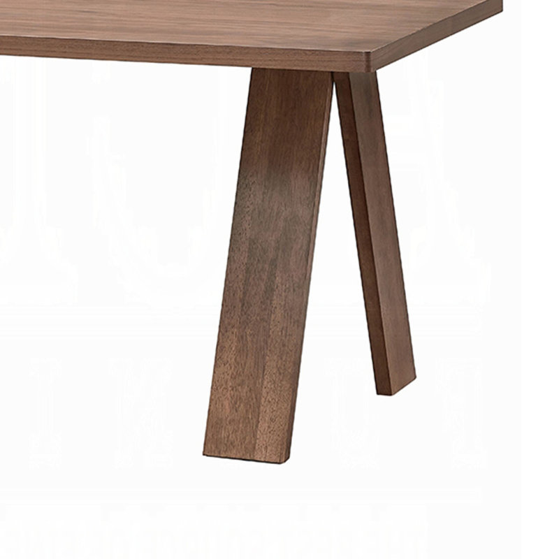 Table de salle à manger rectangulaire Nory, brun noyer scandinave, 63 po Nory
