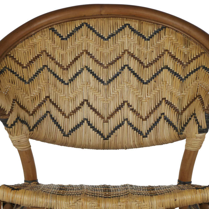 Emmett Brown Rattan and Cane Arm Chair