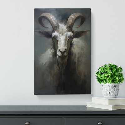 Goat Gestural - Wrapped Canvas