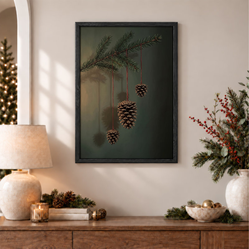 Art mural sur toile de pin vert, H 36 po x l 24 po