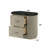 Gray Linen & Beige Nightstand