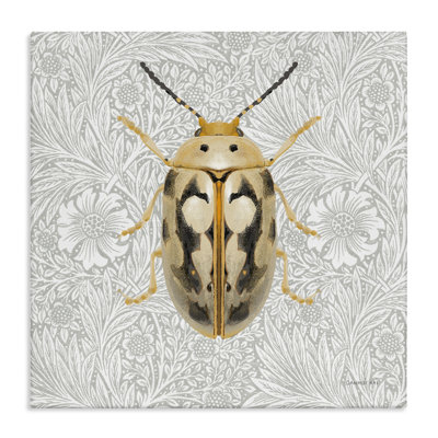 Art mural rétro sur toile à motif floral de coccinelle par Danhui Nai
