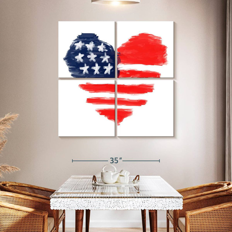 Borges Memorial Day Heart, H 45 po x l 45 po