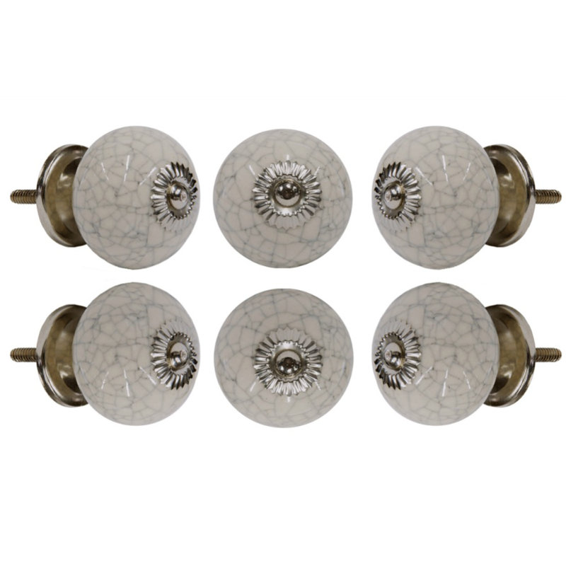 Paquet de boutons ronds surdimensionnés de 1 5/8 po Crackle