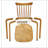 Solid Wood Slat Back Windsor Chair