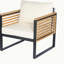 Outdoor 5-piece Acacia Wood and Metal Patio Sofa Set