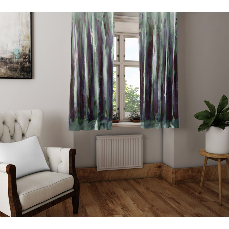 Paire de rideaux semi-transparents en polyester Dico, L 20 po x L 52 po