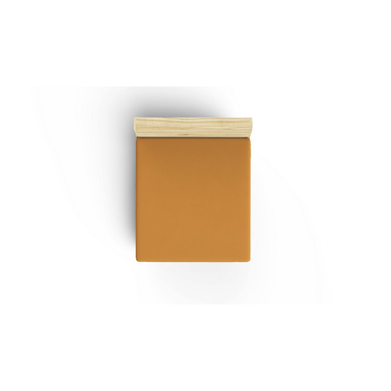 Drap-housse 100% coton Airielle, Drap-housse grand, Moutarde
