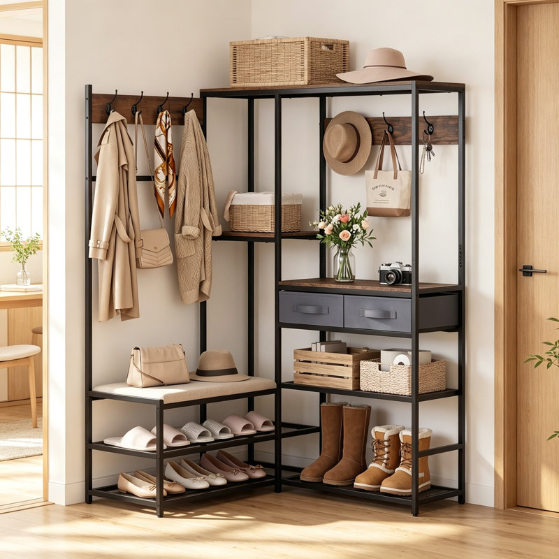 107cm Adjustable Clothing Rack