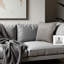 Coussin décoratif en velours mosaïque gris H 17,75 po x l 17,75 po x P 5,78 po Toveli