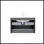 Meuble-lavabo flottant mural 30 po avec lavabo en céramique blanc et 2 tiroirs à fermeture en douceur, finition chêne foncé Bron-802593240-802593255