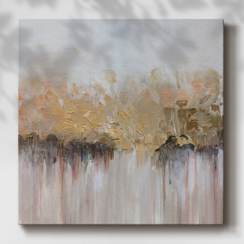 Champagne Shadows-Gallery Wrapped Canvas, 16" H x 16" W
