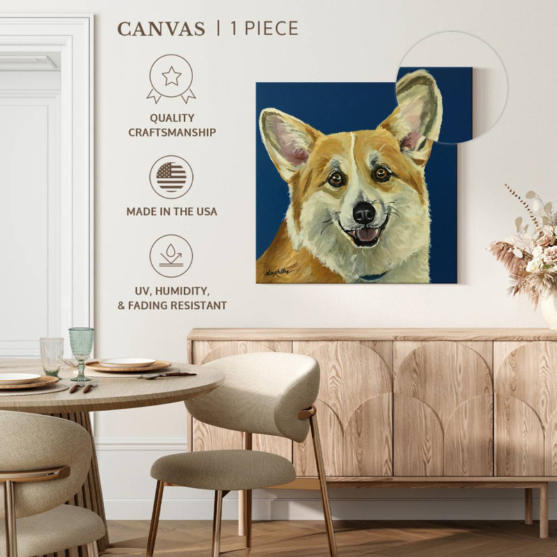 Crowle Corgi On Blue