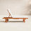 Jivera 28" Eucalyptus Patio Chaise Lounge
