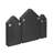House-Shaped Wooden Shadow Cubby Box Display Shelf Organizer Storage Shadow Box For Mini Figures, Set Of 3, 10 W X 2 1/4 D X 15 H In, Black Colour