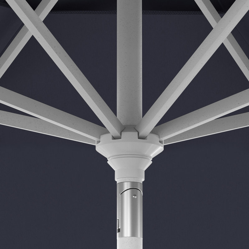 Parasol de patio blanc mat 11 pi., Spectre indigo