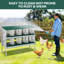 Boîte de nidification pour poulet à 8 compartiments, boîte à œufs en métal avec trous ventilés, vert-1201338191
