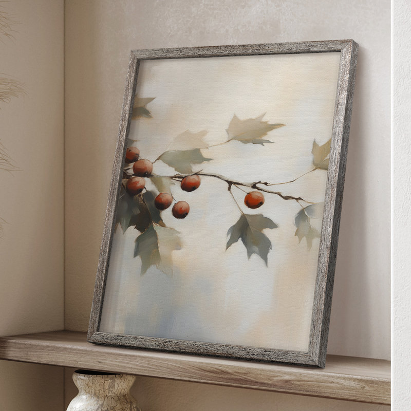 Art de Noël, série 2 - CCXCV III, reproduction d'art encadrée - bois massif, H 21 po x l 17 po
