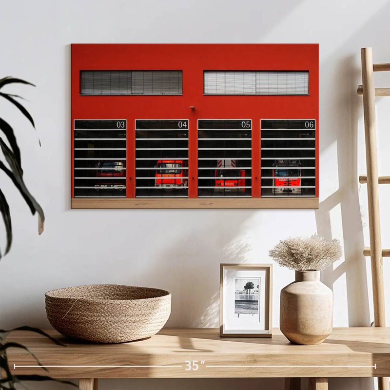 Fire Station In Esslingen, 16" H x 24" W