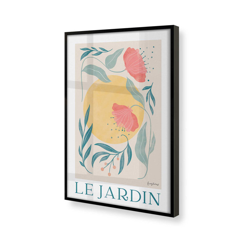 «Sunlit Garden», Cadre noir satiné, H 25 po x l 19 po