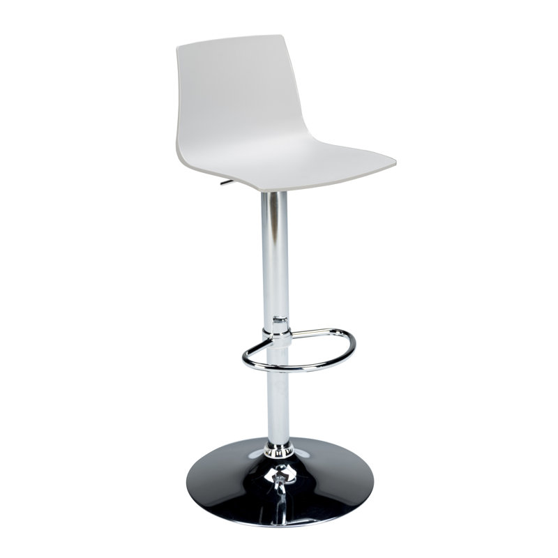 Imola Adjustable Height Bar Stool, White