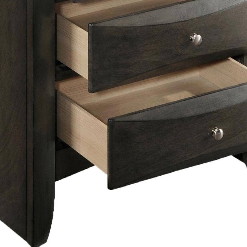 Table de chevet 2 tiroirs Grey Oak, Chêne