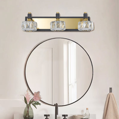  Auberbach Led Light Modern Crystal Bathroom Vanity Light Over Mirror Bath Wall Lighting Fixtures