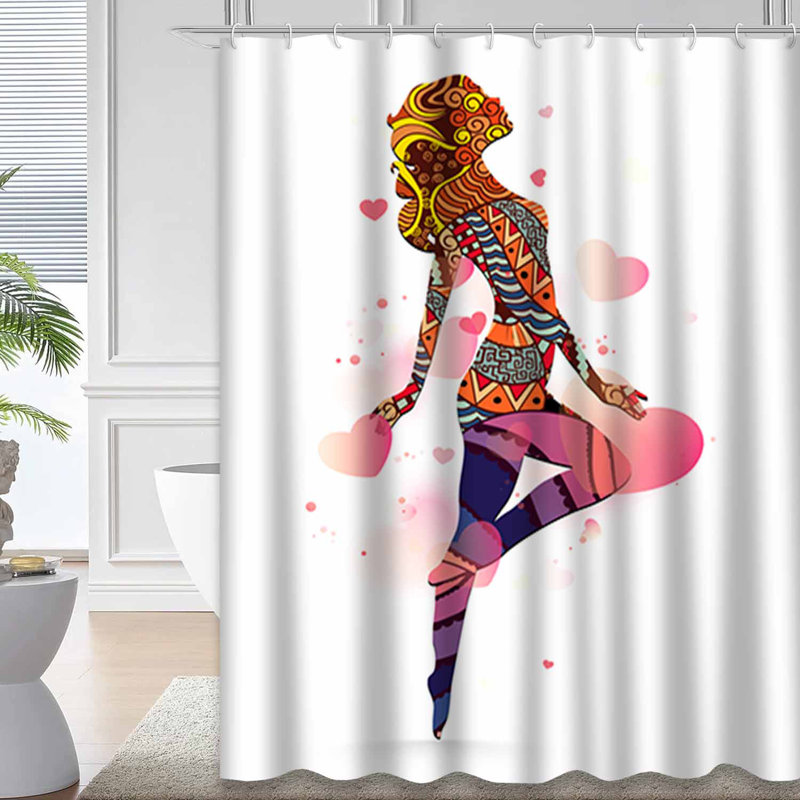 Rideau de douche avec 12 crochets Beautiful Beautiful Girl, L 72 po x l 78 po