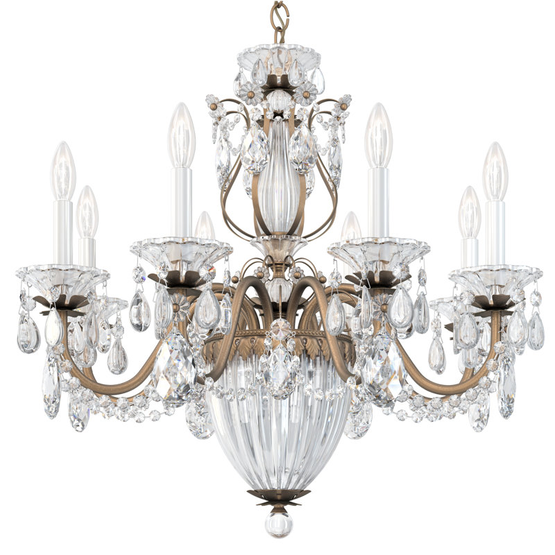Bagatelle 11 - Light Chandelier, Etruscan Gold, Spectra Crystal Clear