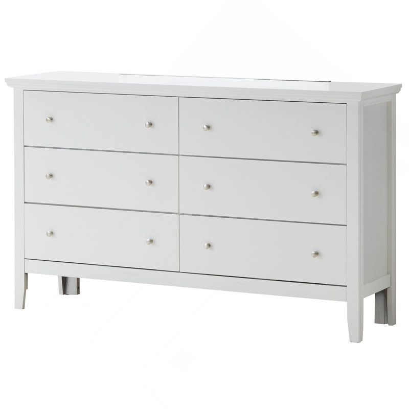 Commode 6 tiroirs avec boutons ronds