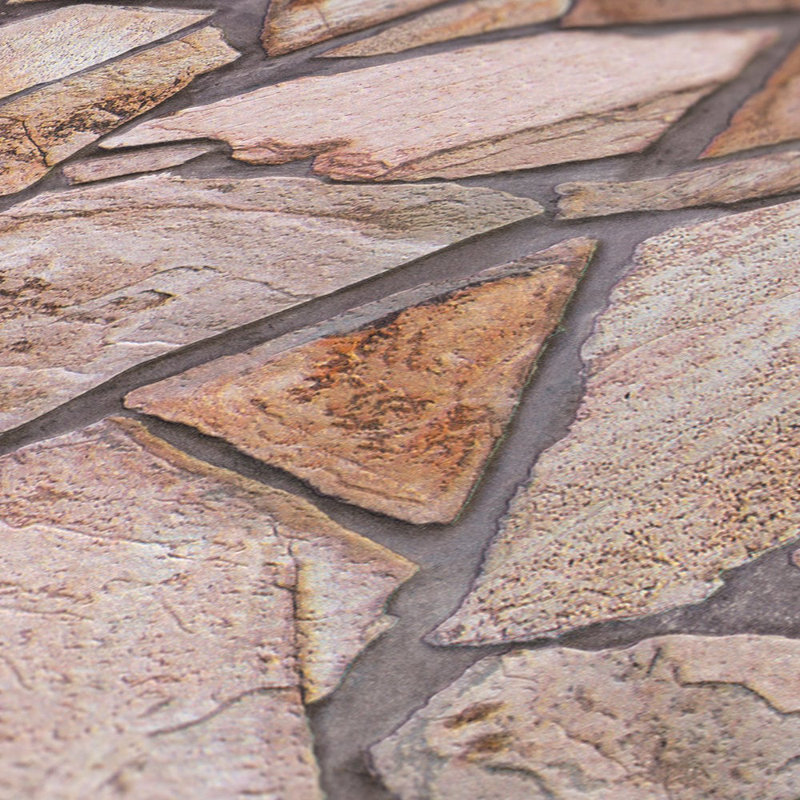 Bricks and More Collection Claystone Brick Effect Wallpaper Roll, Brown