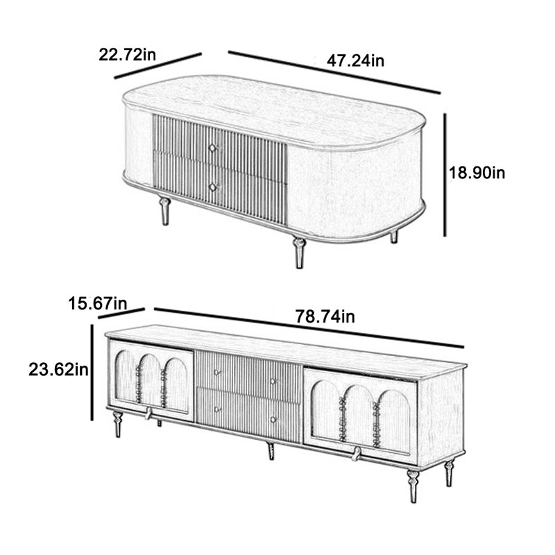 Table basse en bois massif