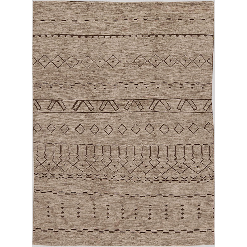 Wool Southwestern Area Rug in Brown