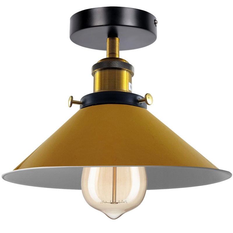 Denzel Semi Flush Mount, Yellow