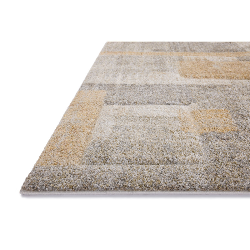 Manali Stone / Wheat Area Rug, Square 1'6"