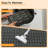 Large Washable Area Rug 9x12 Modern Braided Print Bedroom Rug with Non-Slip Backing, Soft Neutral Indoor Mat, Foldable Low Pile Floor Cover for Living Room, Dining Room, Black-1201162362